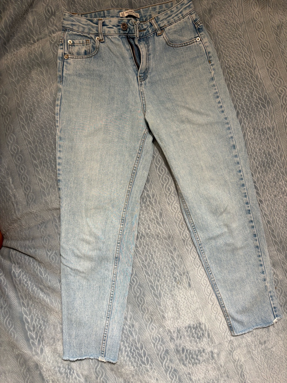 Pull&Bear Light Blue Women's Straight Leg Jeans